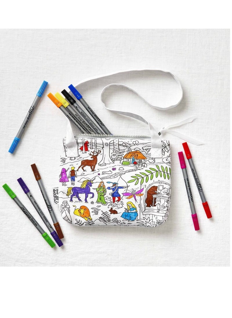 eatsleepdoodle Coloring Crossbody Bag, Fairytales & Legends  - Image 3