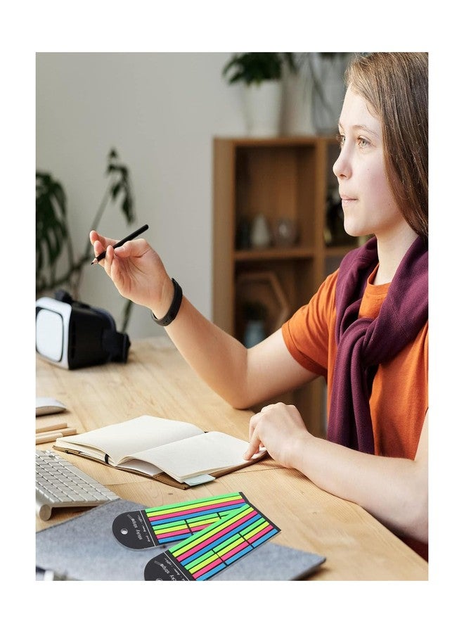 إمبرينت شريط تظليل إمبرينت 1280 قطعة للكتب، مجموعة شريط تظليل، علامات صفحات طويلة/قصيرة، علامات صفحات ملونة لاصقة، علامات كتب لتدوين الملاحظات، شريط تظليل نيون للفهرسة والملاحظات والمكتب - Image 5