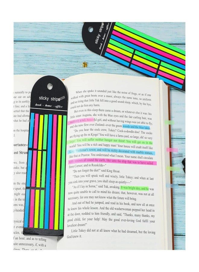 إمبرينت شريط تظليل إمبرينت 1280 قطعة للكتب، مجموعة شريط تظليل، علامات صفحات طويلة/قصيرة، علامات صفحات ملونة لاصقة، علامات كتب لتدوين الملاحظات، شريط تظليل نيون للفهرسة والملاحظات والمكتب - Image 3