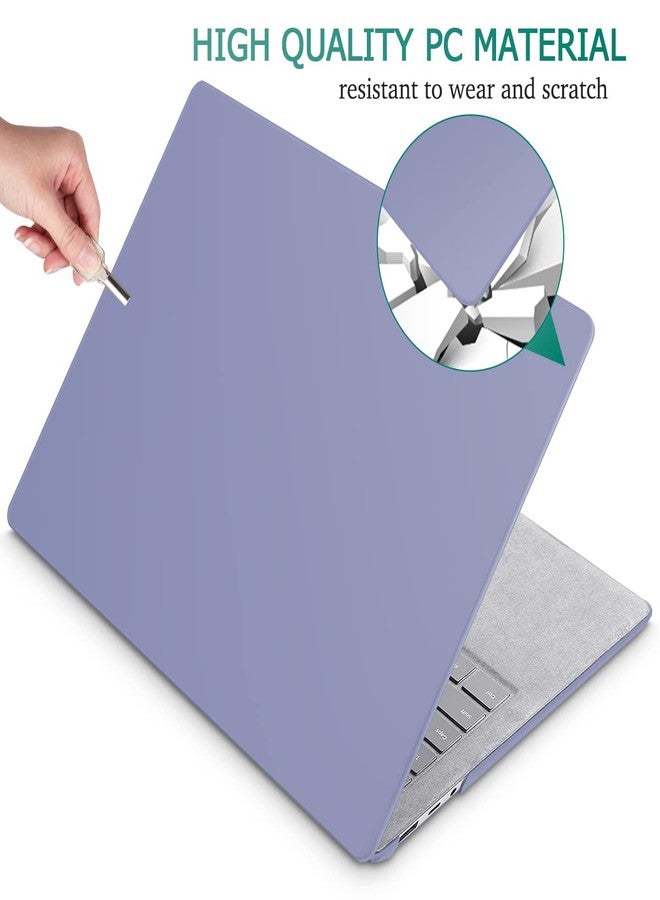 May Chen Case for 13.5" Microsoft Surface Laptop 3/4/5 with Alcantara Palm Rest Model 1867 1958 1950 (2019 2021 2022), Plastic Hard Shell Case with Keyboard Cover + Screen Protector, Lavender Gray - Image 5