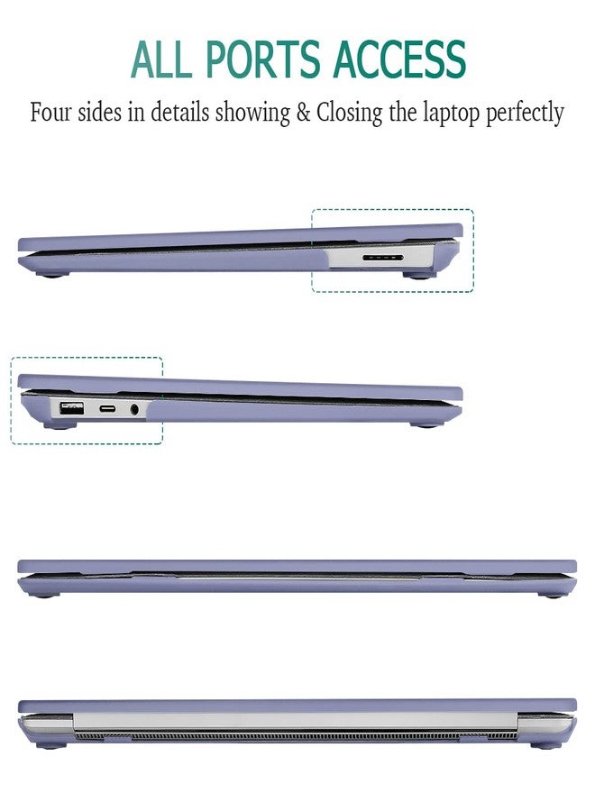 May Chen Case for 13.5" Microsoft Surface Laptop 3/4/5 with Alcantara Palm Rest Model 1867 1958 1950 (2019 2021 2022), Plastic Hard Shell Case with Keyboard Cover + Screen Protector, Lavender Gray - Image 4