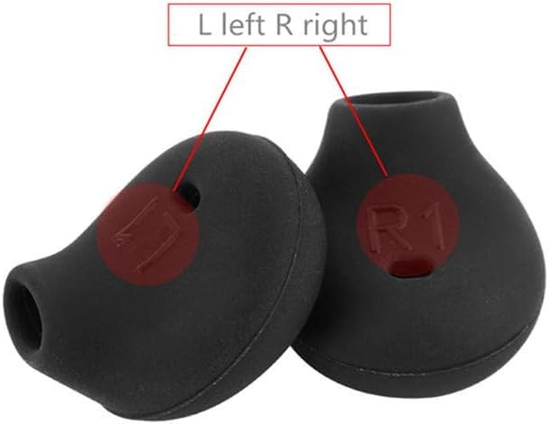 Jowxsx 10 Pcs Black Soft Silicone Ear Pads Eartips, Compatible for WI-SP500, for Samsung S7 S6 Edge 9200 Level U in-Ear Headphones Earphone Earpads and Accessories - Image 2