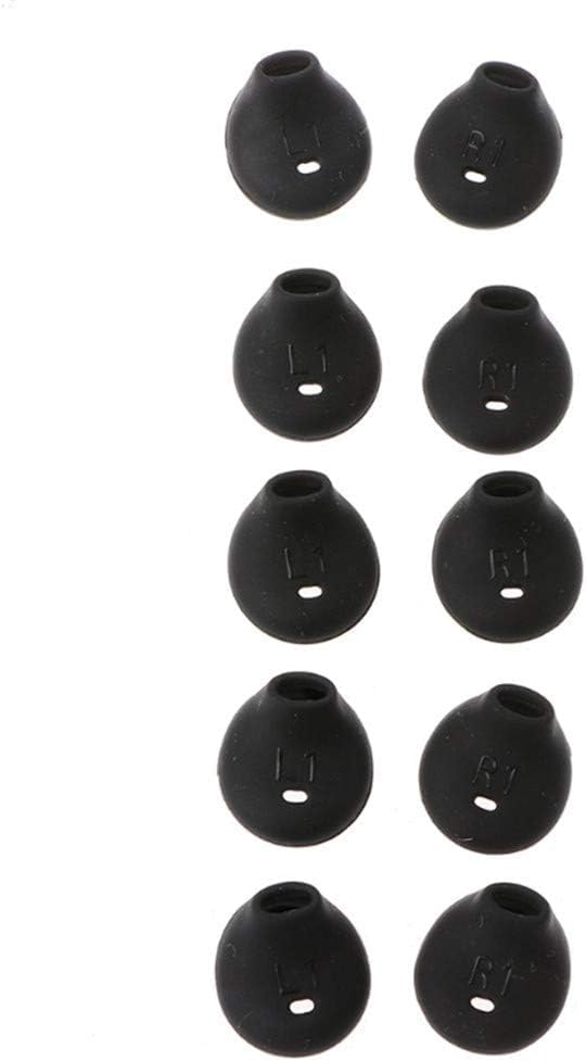 Jowxsx 10 Pcs Black Soft Silicone Ear Pads Eartips, Compatible for WI-SP500, for Samsung S7 S6 Edge 9200 Level U in-Ear Headphones Earphone Earpads and Accessories - Image 1