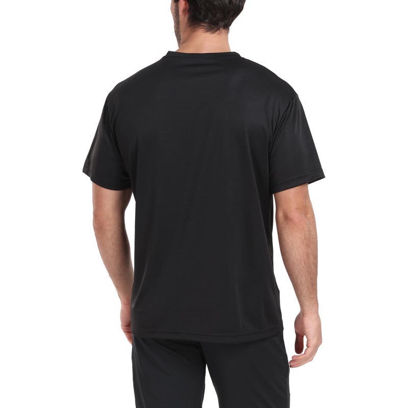 HovSiyla 5 Pack Workout Shirts for Men Athletic Running Gym Quick Dry Short Sleeve Performance Moisture Wicking T Shirt-Black-XL - Image 2