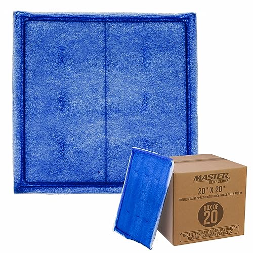 Master Airbrush Master Elite Premium Paint Spray Booth Tacky Intake Filter Panel 20" x 20", Box of 20 - Internal Wire Frame, Crossdraft Booth Filtration - Captures Dirt Particles for Dust-Free Autobody Car Refinish - Image 1