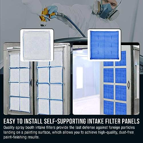 Master Airbrush Master Elite Premium Paint Spray Booth Tacky Intake Filter Panel 20" x 20", Box of 20 - Internal Wire Frame, Crossdraft Booth Filtration - Captures Dirt Particles for Dust-Free Autobody Car Refinish - Image 5