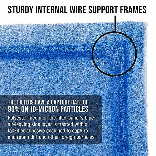 Master Airbrush Master Elite Premium Paint Spray Booth Tacky Intake Filter Panel 20" x 20", Box of 20 - Internal Wire Frame, Crossdraft Booth Filtration - Captures Dirt Particles for Dust-Free Autobody Car Refinish - Image 4