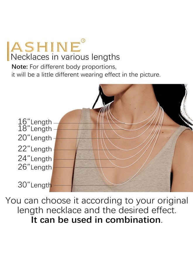 ASHINE Summer Silver Chain Necklace for Women Extender Bracelet Sterling Silver Jewelry Making Lobster Clasp Anklet Adjustable Gold (Silver, 1, 2, 3 inches) - Image 4