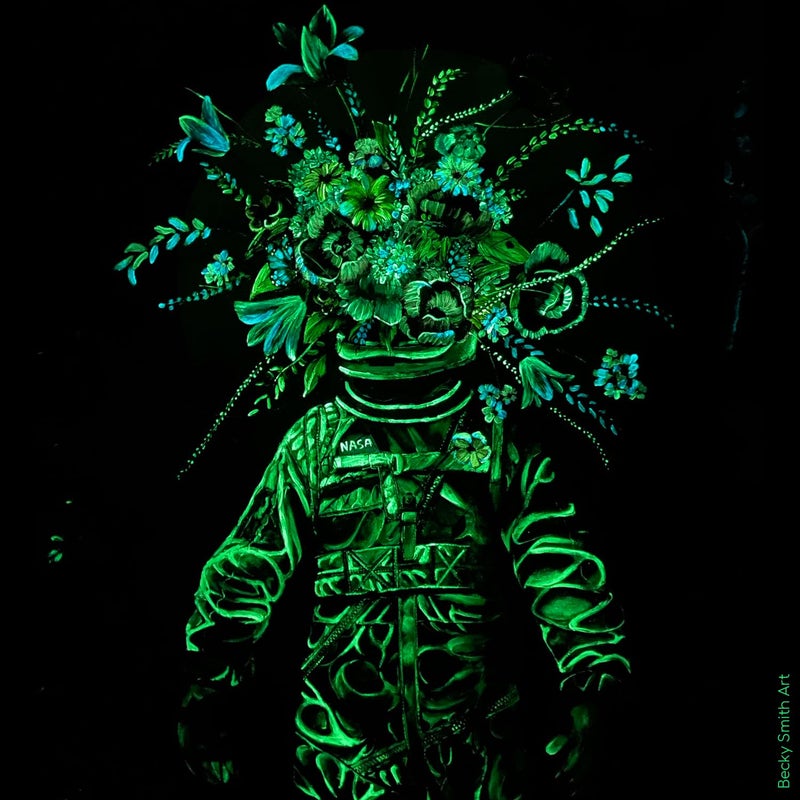 SpaceBeams Aurora Glow in the Dark Paint (1.7 Fl Oz) Bright Green Glow, Non-Toxic, Water Based - Image 5
