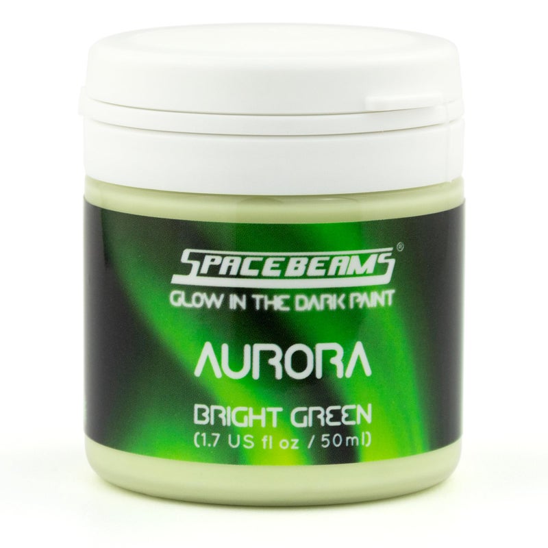 SpaceBeams Aurora Glow in the Dark Paint (1.7 Fl Oz) Bright Green Glow, Non-Toxic, Water Based - Image 4