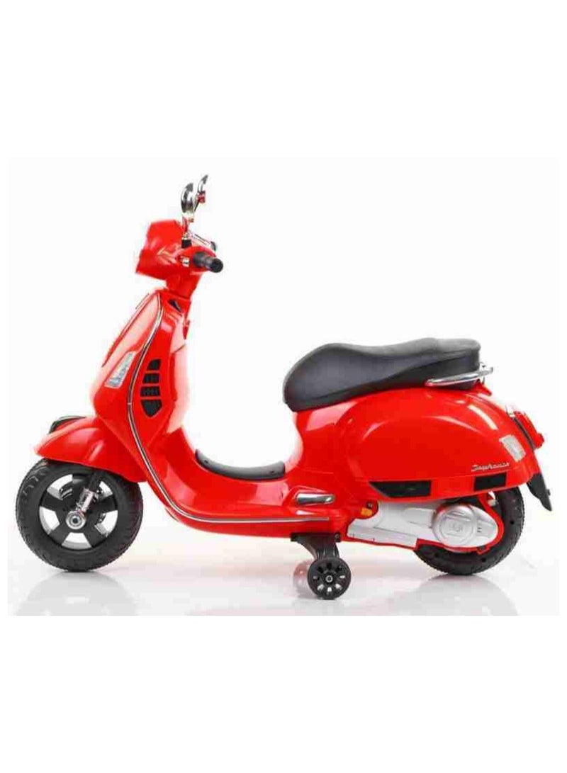 Classic electric scooter, Italian model - motorcycle for children - - Q618 (red) - Image 3