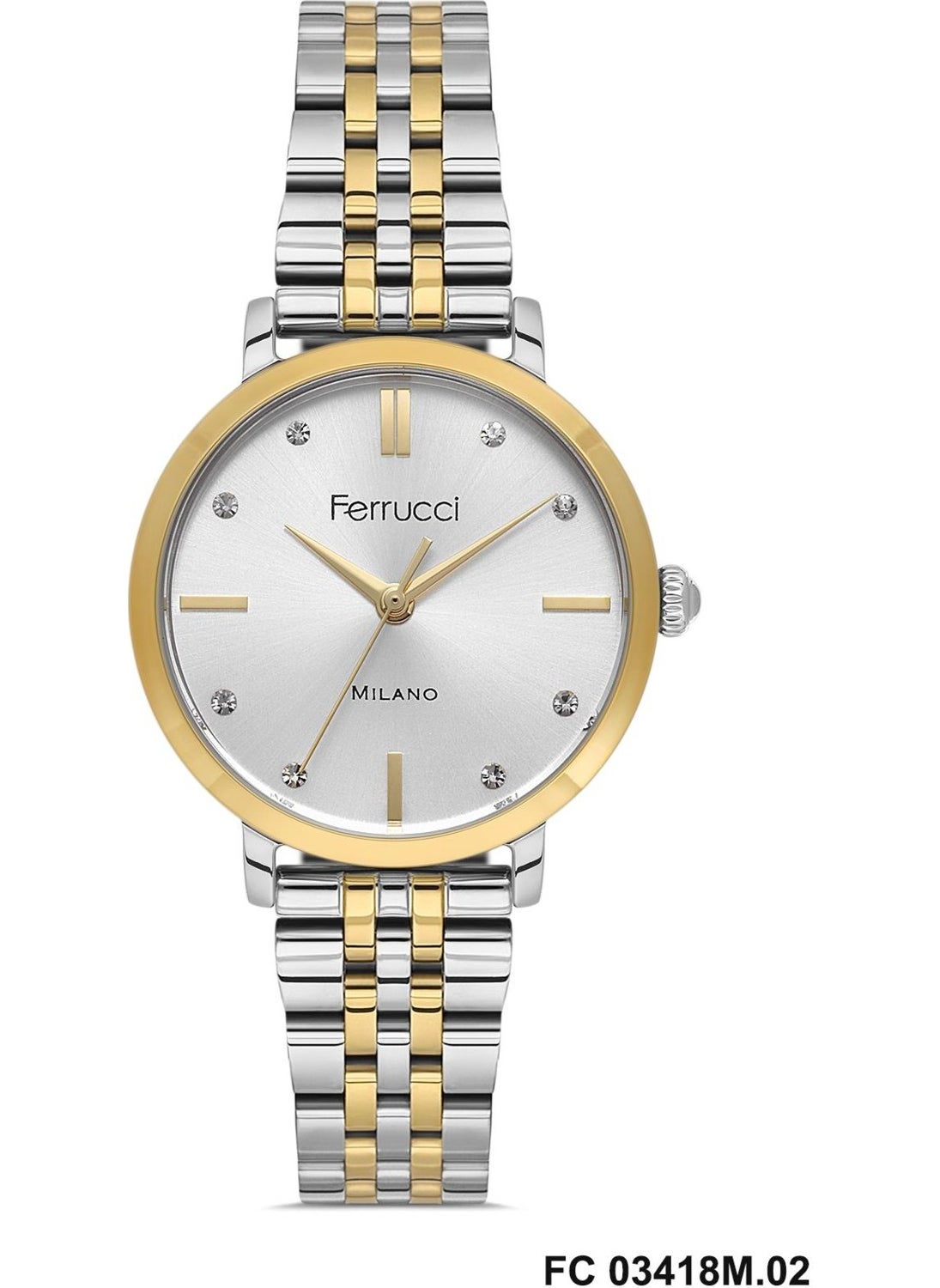 Ferrucci Women's Wristwatch Fc 03418M Silver-Gold Color Original 2 Year Warranty + Bracelet Gift  - Image 1