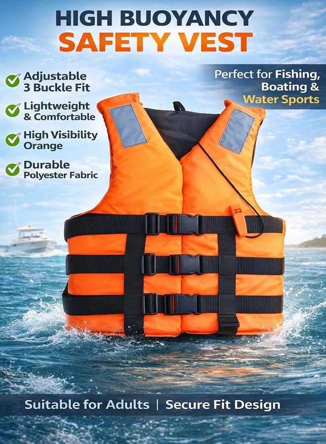 A. SHARIF Professional Life Jacket for Adults - 100N High Buoyancy, Universal Fit (Up to 95kg) | PFD Type III Safety Vest for Boating & Water Sports - Image 2