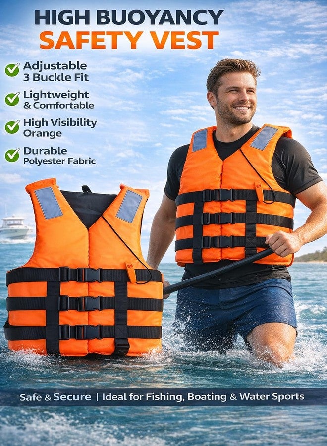 A. SHARIF Professional Life Jacket for Adults - 100N High Buoyancy, Universal Fit (Up to 95kg) | PFD Type III Safety Vest for Boating & Water Sports - Image 3