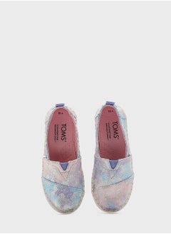 TOMS Kids Foil Unicorn Tie Dye Slip Ons  - Image 4