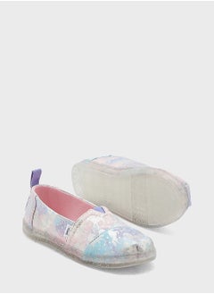 TOMS Kids Foil Unicorn Tie Dye Slip Ons  - Image 3