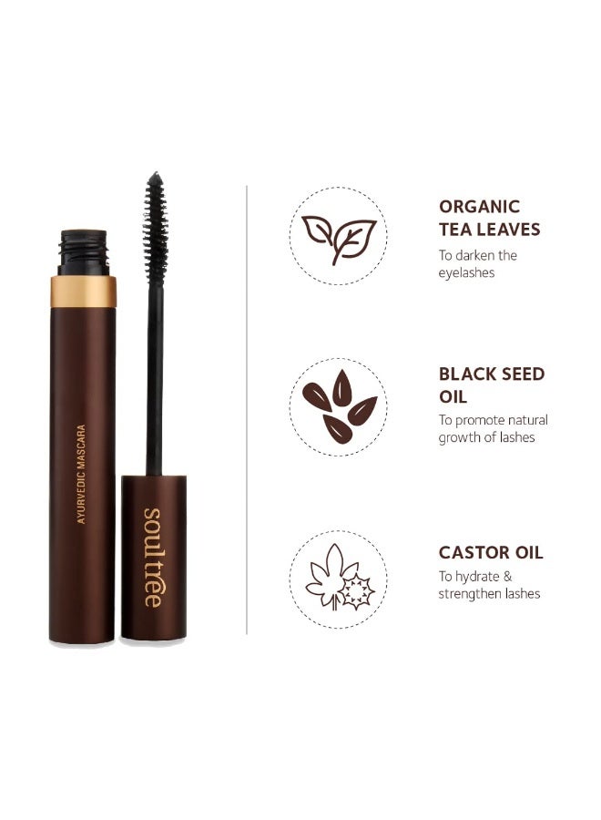 سول تري ماسكارا SoulTree الأيورفيدية - باللون الأسود | خفيفة الوزن، تُقوّي الرموش وتُعزز نموها | تركيبة أيورفيدية غنية بالمكونات الطبيعية لعيونٍ ساحرة - 6 غرام - Image 4