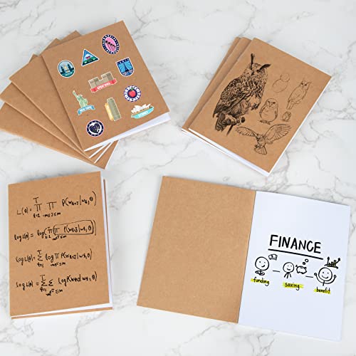 IKAYAS 100 Pack Kraft Notebooks Unlined Mini Kraft Paper Notebook 52 Pages A6 Blank Mini Notebooks Bulk, Student Paper Journals Composition Notebooks for Kids Classroom Teacher Supplies, 4.1 x 5.7 Inch - Image 3