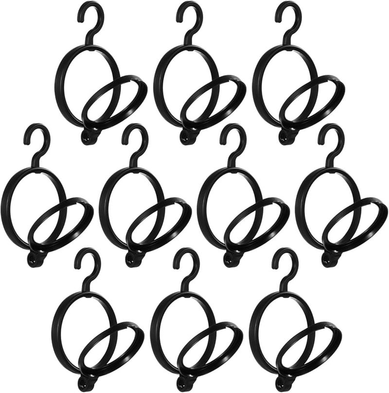 10 Pack Portable Wig Stands For Travel Storage Display And Styling Black - Image 4