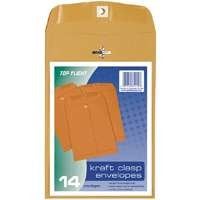 Top Flight Clasp Envelopes, Gummed and Clasped Closure, 6 x 9 Inches, Brown Kraft, 14 Envelopes per Pack (6911066) - Image 5