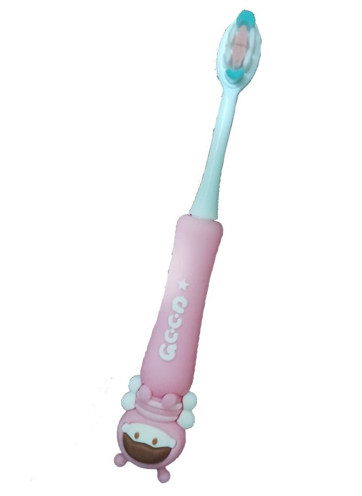 Tooth Care - Cartoon Children Soft 3Pcs Toothbrush (2-6 Years Old) pink - Image 1