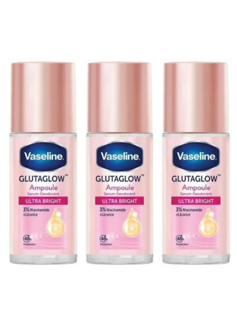 Vaseline سيروم مزيل العرق جلوتاجلو الفائق اللمعان 45 مل 3 قطع - Image 1