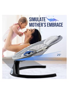 Piccasio Babies Electric Swing, Baby Cradle, 5 Speeds, 4 Timer Settings, 12 Lullabies, Baby Rocker with Bluetooth & USB Support, Washable, Remote Control, Comfortable Cushion(1-12 months)  - Image 4