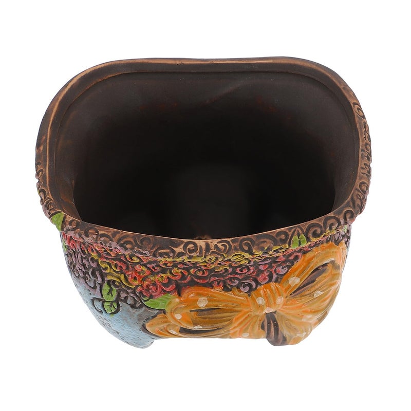 Hand Painted Ceramic Succulent Planter Bonsai Flowerpot Indoor Plant Container Home Decoration Random Color - Image 2