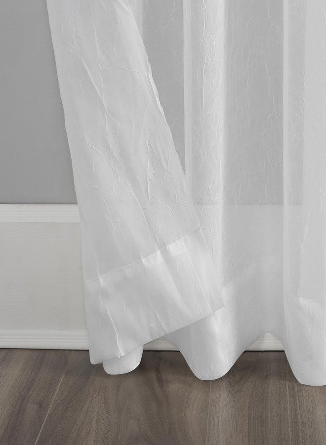 No. 918 Erica Crushed Sheer Voile Grommet Curtain Panel 84.00" x 51.00" - Image 4