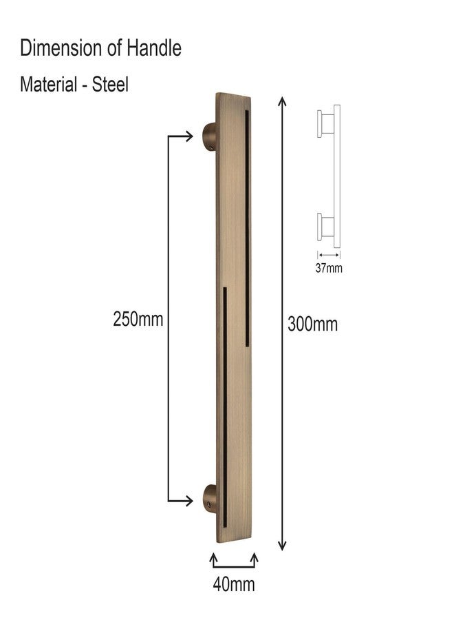 COMPASS 12" Stainless Steel 304 Grade Main Door Handle | Door Handles for Main Door | Pull Handles for All The Doors of House | Office | Hotels, Antique Finish| 102 - Image 3