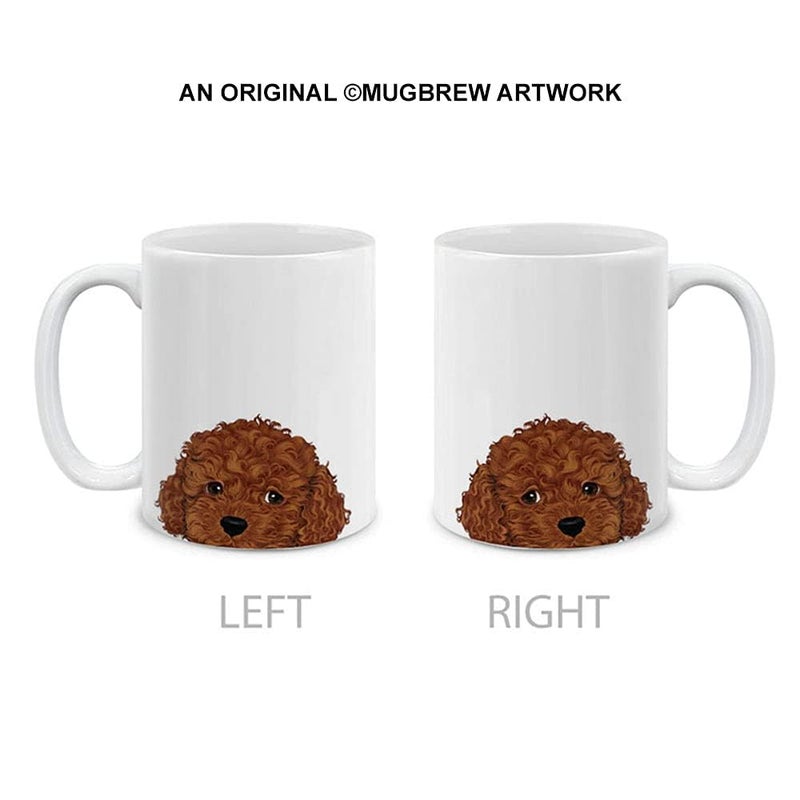 MUGBREW Brown Toy Poodle Ceramic Coffee Mug Tea Cup, 11 OZ - Image 2