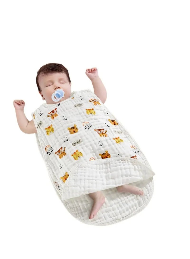 100% Cotton Kids Summer Sleeping Bag - Vest Style, 6-Layer Gauze, 1-5 Years - Image 1