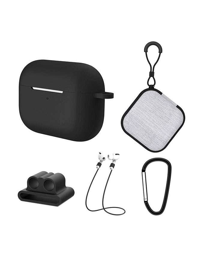 5-In-1 Protector Accessories Set For AirPods Black - Image 1