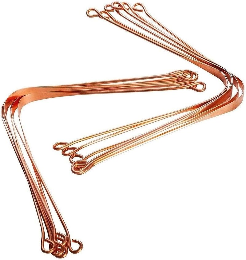 HEALTHANDWEALTH Pure Copper Tounge Cleaner Ayurvedic Scraper for Men and Women Oral Care Set of 12  - Image 3