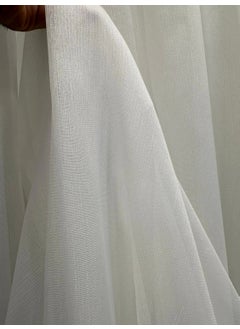 Nivemes Home Nivemeshome Bamboo Glitter 1/3 Thick Pleated White Tulle Curtain Apm  - Image 5