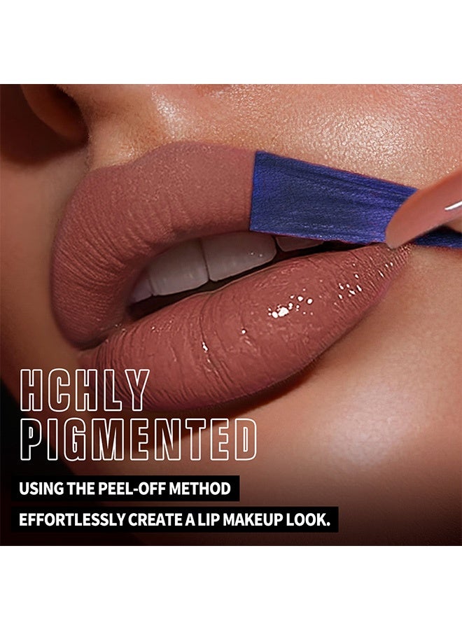 OLIBOLLA Peel-Off Lip Tint Stain,Glossy Lip Tint 2 In 1, Waterproof Non Transfer Glossy Lip Color Plumping Lip Gloss for Daily Makeup 02# - Image 4