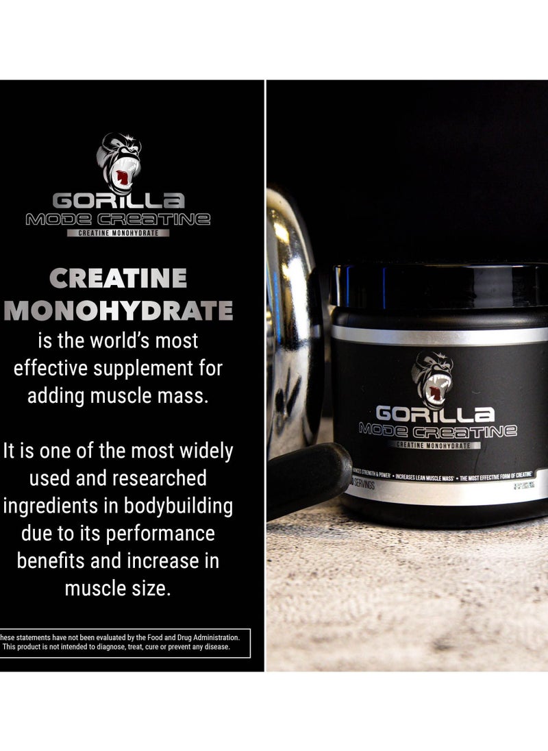 Gorilla Mind - Gorilla Mode Creatine Monohydrate Enhance Strength & Power 150g - Image 1