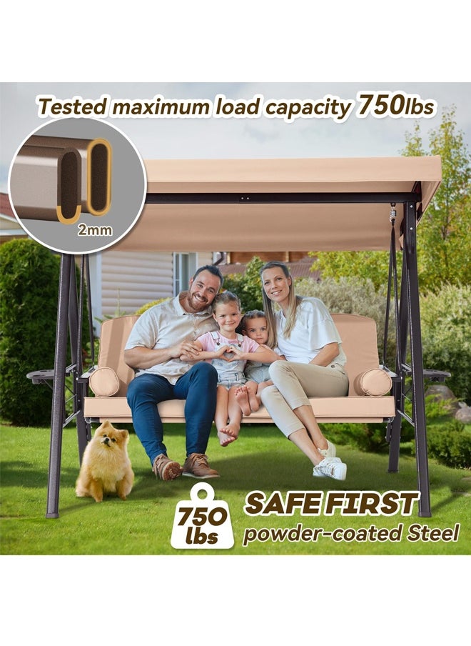 Generic Garden Swing seat Awning Replacement, Washable Indoor and Outdoor Swing Chair top Cover  - Image 5
