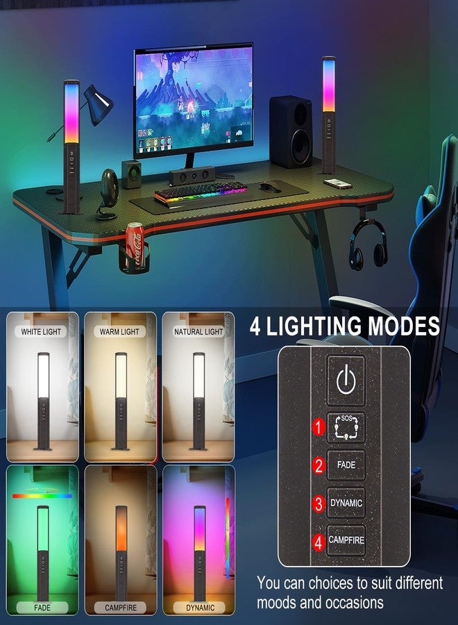 BIGMONAT Camping Lantern , Outdoor Emergency Light ,USB Rechargeable Flashlights,Flicker Flame Mood Decorated Light with 4 Modes ,4000mAH Power Bank for Hiking,Party,Camping ,Fishing ,Searching - Image 2