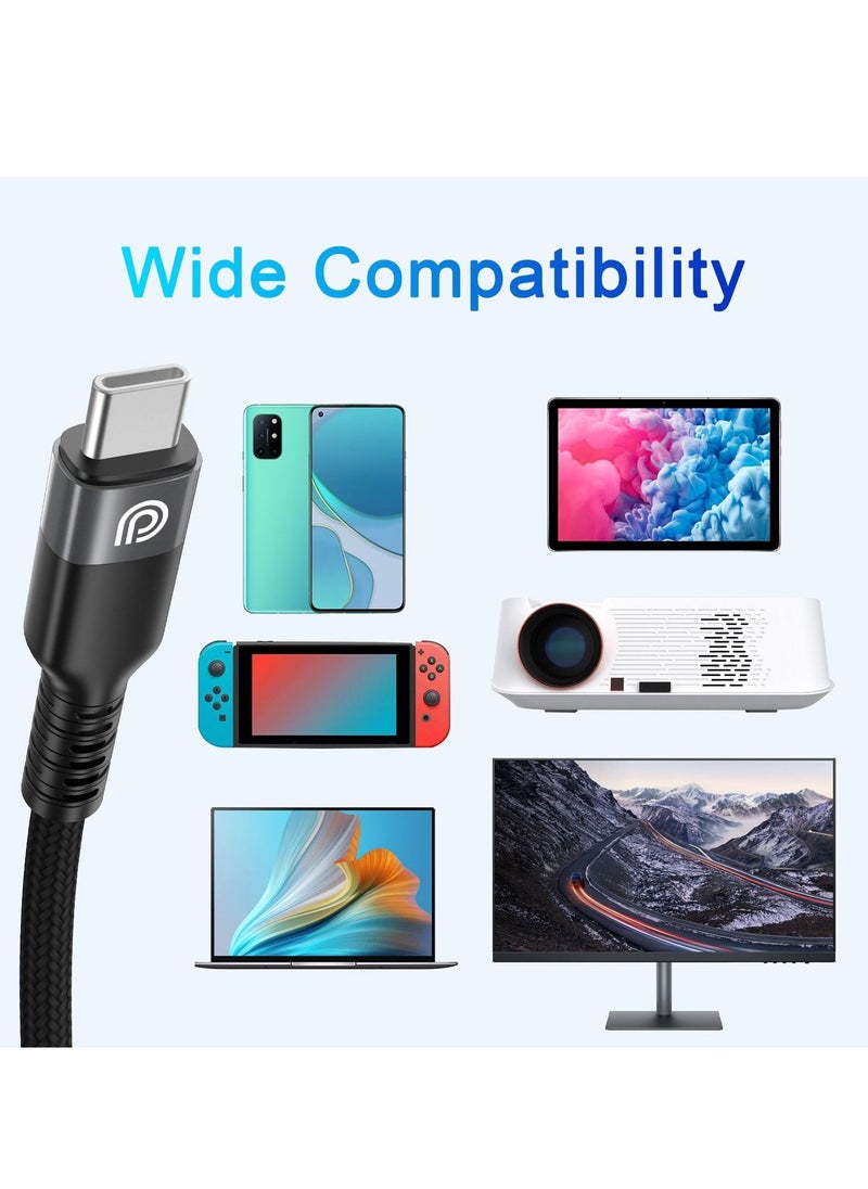 Phone Planet - Phone Planet USB C to Type C Cable USB 3.1 Gen 2 to Thunderbolt 3 Cable 100W Braided Wire 10Gbps Data Transfer Compatible with Samsung Galaxy iPad Pro Pixel SSD PS5 - Image 1