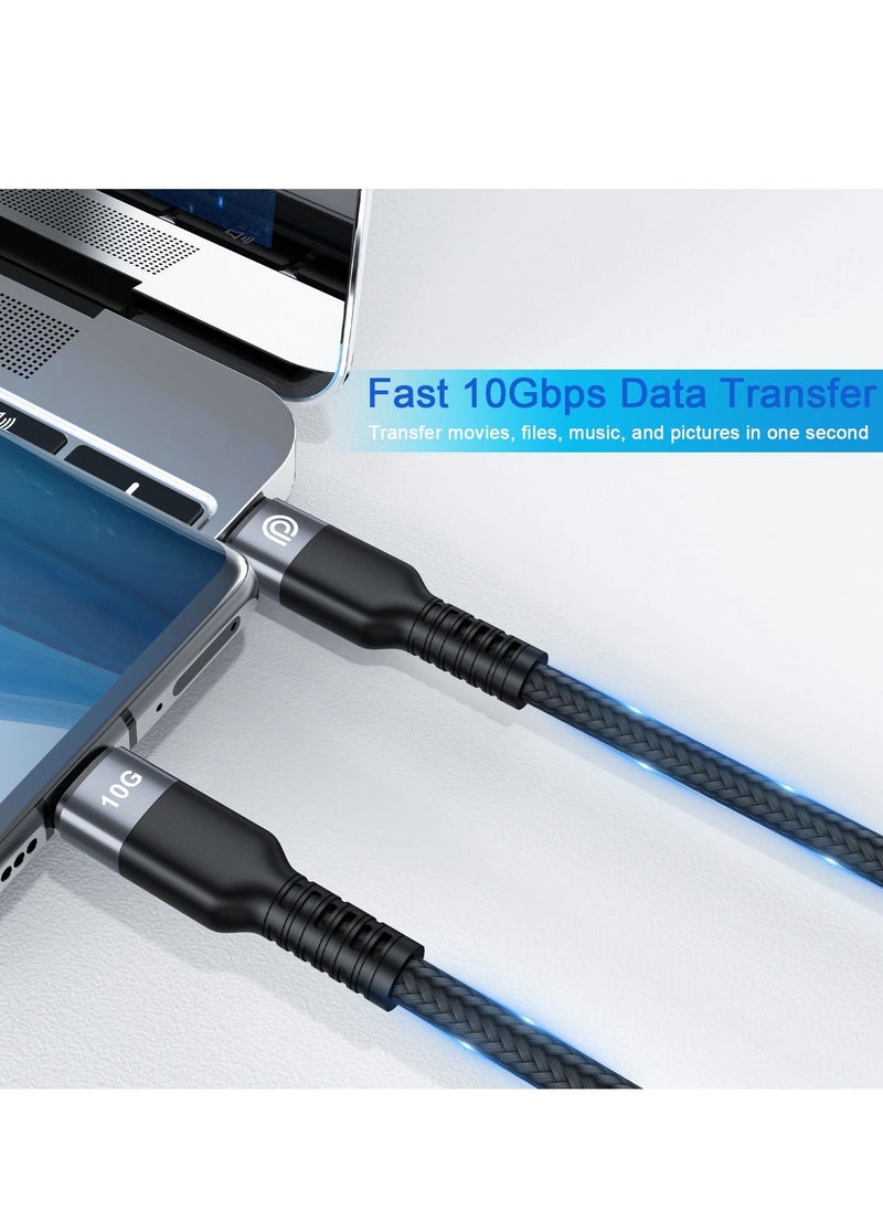 Phone Planet - Phone Planet USB C to Type C Cable USB 3.1 Gen 2 to Thunderbolt 3 Cable 100W Braided Wire 10Gbps Data Transfer Compatible with Samsung Galaxy iPad Pro Pixel SSD PS5 - Image 1