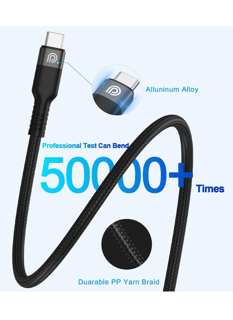 Phone Planet - Phone Planet USB C to Type C Cable USB 3.1 Gen 2 to Thunderbolt 3 Cable 100W Braided Wire 10Gbps Data Transfer Compatible with Samsung Galaxy iPad Pro Pixel SSD PS5 - Image 1