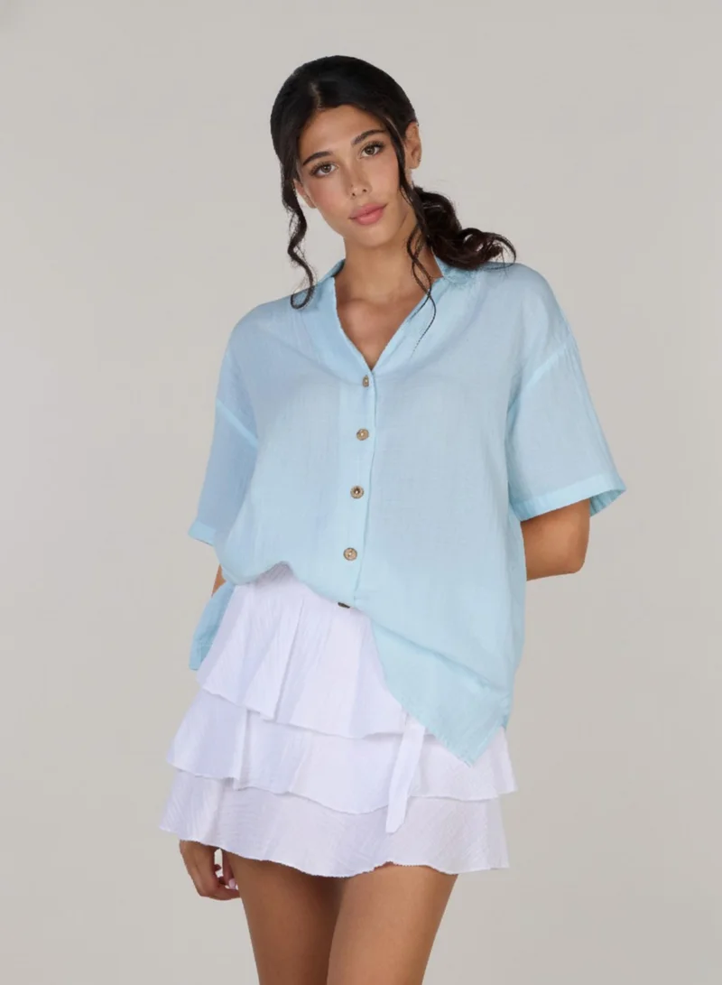 جاست نيتشر قميص جيني بأكمام قصيرة