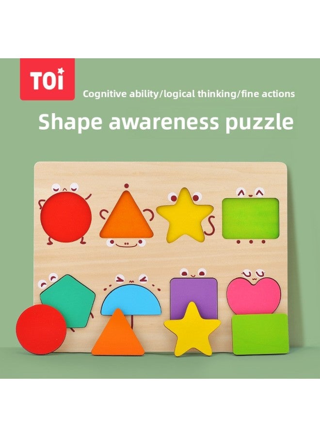 TOI Puzzle Toy 1-2-3-4 Years Old Baby Children Wooden Puzzle Shape, Letter Cognitive Puzzle Teaching Aware-Color:TOI Animal Alphabet Board - Image 4