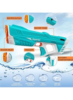 Generic 💦 Electric Water Gun for Kids – Automatic Water Absorption Soaker – Long Range 10M – Includes 2 Rechargeable Batteries – Outdoor Summer Pool Toy  - Image 2