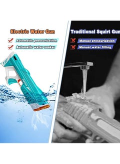 Generic 💦 Electric Water Gun for Kids – Automatic Water Absorption Soaker – Long Range 10M – Includes 2 Rechargeable Batteries – Outdoor Summer Pool Toy  - Image 3