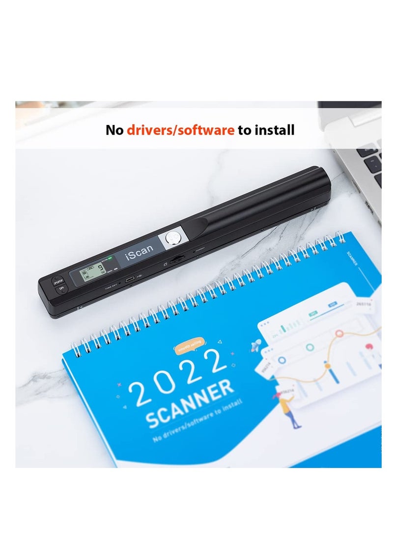SYOSI - Portable Scanner, Handheld Scanner for Business, Photo Scanner for A4 Documents, Photo, Picture, Receipts, Books, JPG/PDF Format Selection, UP to 900 DPI, with 16G SD Car - Image 1