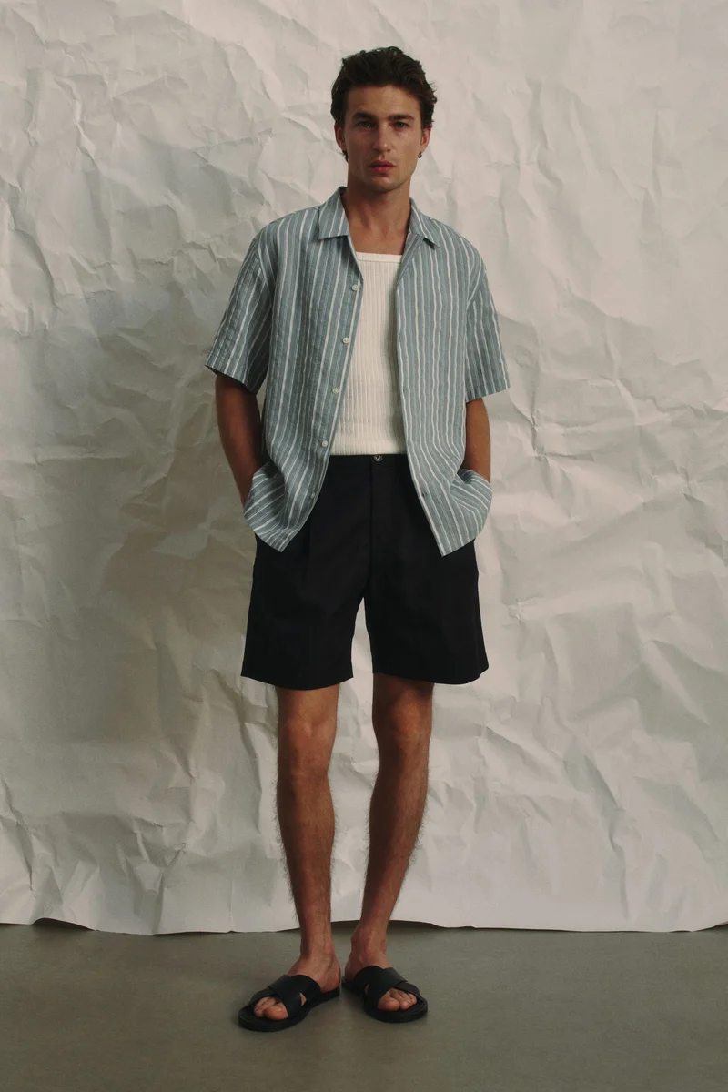 H&M Relaxed Fit Linen-blend shorts