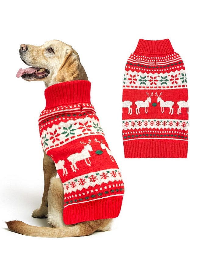 سترة KYEESE Holiday Dog للكلاب متوسطة الحجم، بتصميم رنة الثلج، دافئة ومريحة، مقاس 2XL - Image 1