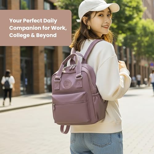 MOCA Stylish Large Capacity Backpack Bags for Women & Girls - Waterproof, Casual, Multi-Compartment Backpack - Travel, College, Office Use Bag for Girls (Mauve) - Image 5